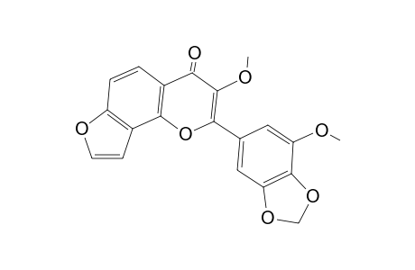 3-Methoxy-2-(7-methoxy-1,3-benzodioxol-5-yl)-4-furo[2,3-h][1]benzopyranone