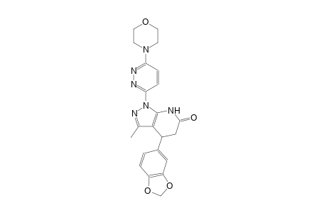 6H-pyrazolo[3,4-b]pyridin-6-one, 4-(1,3-benzodioxol-5-yl)-1,4,5,7-tetrahydro-3-methyl-1-[6-(4-morpholinyl)-3-pyridazinyl]-