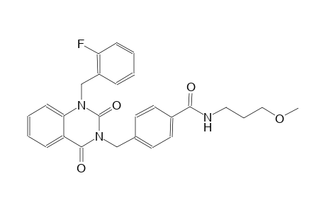 4-[(1-(2-fluorobenzyl)-2,4-dioxo-1,4-dihydro-3(2H)-quinazolinyl)methyl]-N-(3-methoxypropyl)benzamide