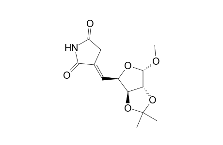 .alpha.-D-Lyxofuranoside, methyl 5-deoxy-5-(2,5-dioxo-3-pyrrolidinylidene)-2,3-O-(1-methylethylidene)- , (E)-