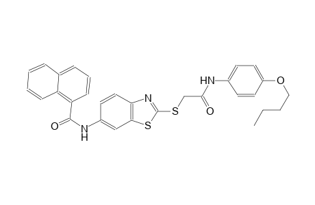 1-naphthalenecarboxamide, N-[2-[[2-[(4-butoxyphenyl)amino]-2-oxoethyl]thio]-6-benzothiazolyl]-