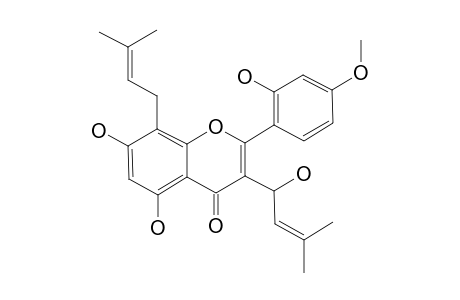 ARTELASTICINOL;5,7,2'-TRIHYDROXY-4'-METHOXY-8-PRENYL-3-(9-HYDROXY)-PRENYLFLAVONE