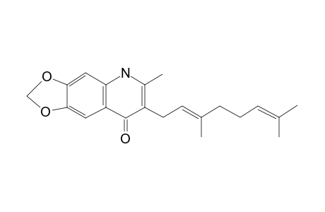 2-Methyl-3-geranyl-6,7-methylenedioxy-4[1H]-quinolone