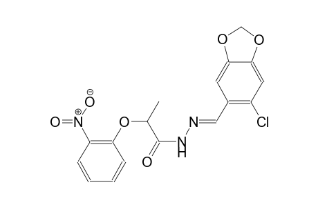 N'-[(E)-(6-chloro-1,3-benzodioxol-5-yl)methylidene]-2-(2-nitrophenoxy)propanohydrazide