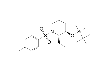(2R*,3R*)-3-[(tert-Butyldimethylsilyl)oxy]-2-ethyl-1-(p-toluenesulfonyl)piperidine