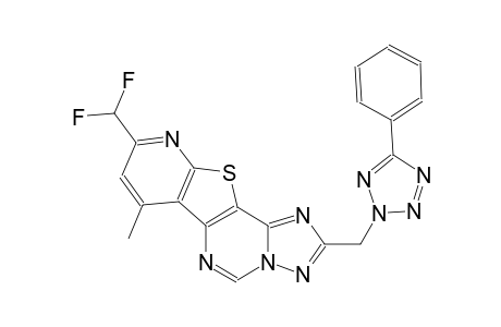 9-(difluoromethyl)-7-methyl-2-[(5-phenyl-2H-tetraazol-2-yl)methyl]pyrido[3',2':4,5]thieno[2,3-e][1,2,4]triazolo[1,5-c]pyrimidine