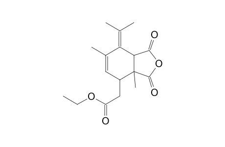 6-[(Ethoxycarbonyl)methyl]-1,4-dimethyl-3-(1'-methylethylidene)-4-cyclohexene-1,2-dicarboxylic - anhydride