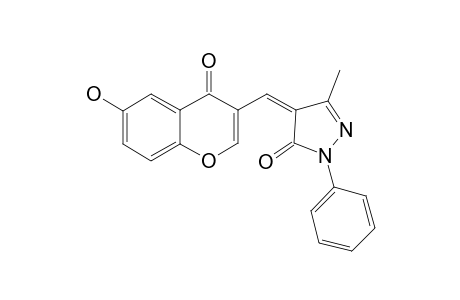 4-((6-hydroxy-4-oxo-4H-chromen-3-yl)methylene)-3-methyl-1-phenyl-1H-pyrazol-5(4H)-one