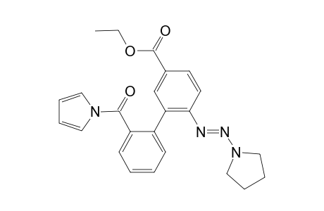 Ethyl (E)-2'-(1H-pyrrole-1-carbonyl)-6-(pyrrolidin-1-yldiazenyl)-[1,1'-biphenyl]-3-carboxylate