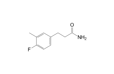 3-(4-Fluoro-3-methylphenyl)propionamide