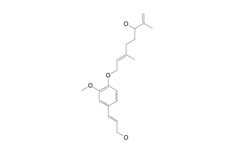 4-O-[6-HYDROXY-7(9)-DEHYDRO-6,7-DIHYDROGERANYL]-CONIFERYL-ALCOHOL