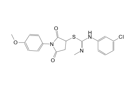 carbamimidothioic acid, N-(3-chlorophenyl)-N'-[(Z)-methyl]-, 1-(4-methoxyphenyl)-2,5-dioxo-3-pyrrolidinyl ester