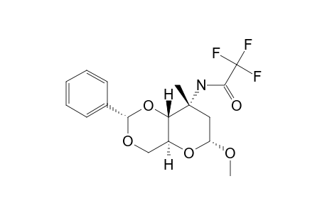 METHYL-4,6-O-BENZYLIDENE-2,3-DIDEOXY-3-C-METHYL-3-(TRIFLUOROACETAMIDO)-ALPHA-D-RIBO-HEXOPYRANOSIDE