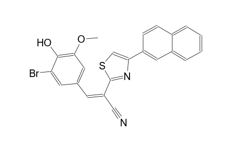 (2Z)-3-(3-bromo-4-hydroxy-5-methoxyphenyl)-2-[4-(2-naphthyl)-1,3-thiazol-2-yl]-2-propenenitrile