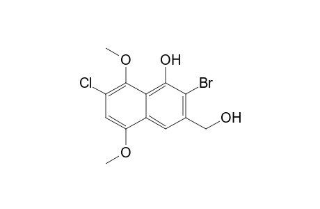 2-bromanyl-7-chloranyl-3-(hydroxymethyl)-5,8-dimethoxy-naphthalen-1-ol
