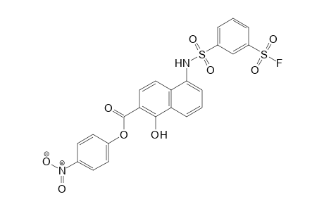 2-Naphthalenecarboxylic acid, 5-[[[3-(fluorosulfonyl)phenyl]sulfonyl]amino]-1-hydroxy-, 4-nitrophenyl ester