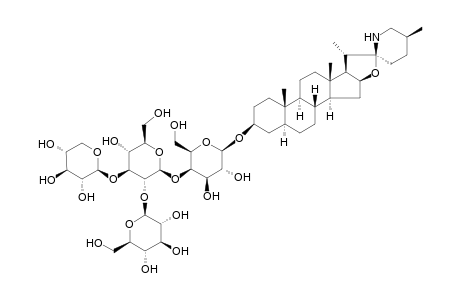 Tomatine-[xyl-(β 1,3),glu-(β 1,2)->glu-(β 1,4)->gal-(β 1)->]