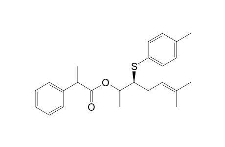 (2' S)-1-Methyl-2-(p-tolylthio)-5-methylhex-4-enyl .alpha.-phenylacetate