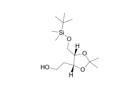 2-{(4R,5S)-5'-[(t-Butyldimethylsilyl)oxymethyl]-2',2'-dimethyl-[1,3]dioxolan-4'-yl}-ethanol