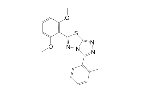 6-(2,6-dimethoxyphenyl)-3-(2-methylphenyl)[1,2,4]triazolo[3,4-b][1,3,4]thiadiazole