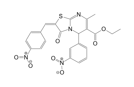 ethyl (2E)-7-methyl-2-(4-nitrobenzylidene)-5-(3-nitrophenyl)-3-oxo-2,3-dihydro-5H-[1,3]thiazolo[3,2-a]pyrimidine-6-carboxylate