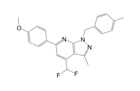 1H-pyrazolo[3,4-b]pyridine, 4-(difluoromethyl)-6-(4-methoxyphenyl)-3-methyl-1-[(4-methylphenyl)methyl]-