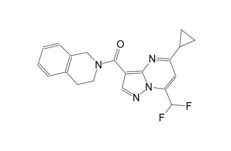 2-{[5-cyclopropyl-7-(difluoromethyl)pyrazolo[1,5-a]pyrimidin-3-yl]carbonyl}-1,2,3,4-tetrahydroisoquinoline