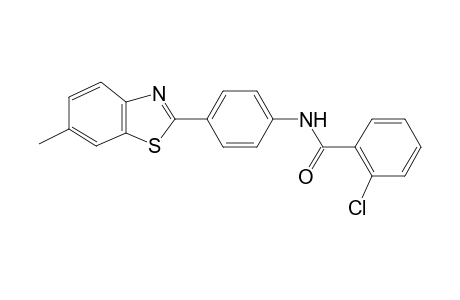 2-Chloro-N-[4-(6-methyl-1,3-benzothiazol-2-yl)phenyl]benzamide