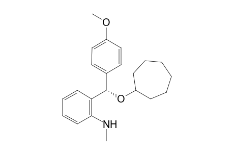 (S)-2-((Cycloheptyloxy)(4-methoxyphenyl)methyl)-N-methylaniline