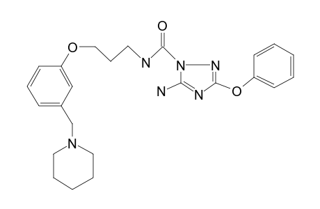 5-Amino-3-phenoxy-1-[3-[3-(piperidinomethyl)phenoxy]propyl]carbamoyl-1H-1,2,4-triazole