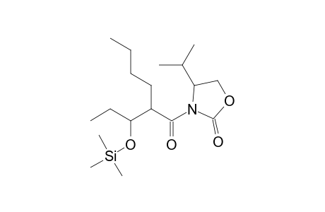 (+-)-erythro-3-(3-Hydroxy-2-butyl-1-oxopentyl)-4-(1-methylethyl)-2-oxazolidinone trimerhylsilyl ether dev.