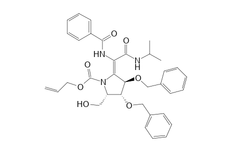 (3R,4R,5S)-2-[(Z)-1-Benzoylamino-1-[N-(1-methylethyl)carbamoyl]methylidene]-3,4-dibenzyloxy-1-(2-propenyloxy)carbonyl-5-hydroxymethylpyrrolidine