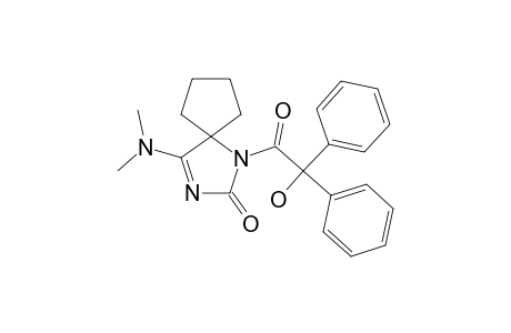 4-(Dimethylamino)-1-(2-hydroxy-2,2-diphenylacetyl)-1,3-diazaspiro[4.4]non-3-en-2-one