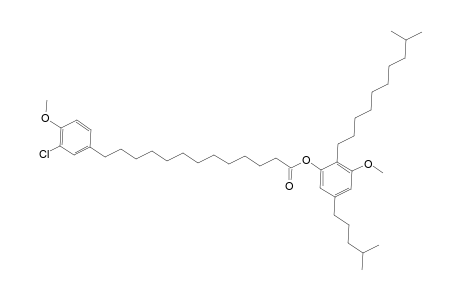 Benzenetridecanoic acid, 3-chloro-4-methoxy-, 3-methoxy-2-(9-methyldecyl)-5-(4-methylpentyl)phenyl ester