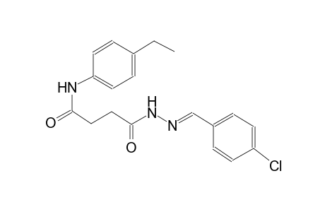 butanoic acid, 4-[(4-ethylphenyl)amino]-4-oxo-, 2-[(E)-(4-chlorophenyl)methylidene]hydrazide