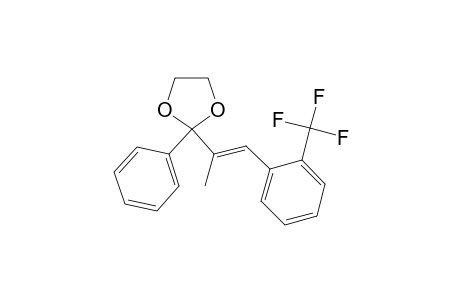 2-Phenyl-2-[(E)-1-[2-(trifluoromethyl)phenyl]prop-1-en-2-yl]-1,3-dioxolane