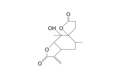 6,8-Dimethyl-3-methylidene-8-oxidanyl-spiro[4,5,6,8a-tetrahydro-3aH-cyclohepta[b]furan-7,5'-oxolane]-2,2'-dione
