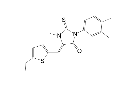 (5Z)-3-(3,4-dimethylphenyl)-5-[(5-ethyl-2-thienyl)methylene]-1-methyl-2-thioxo-4-imidazolidinone