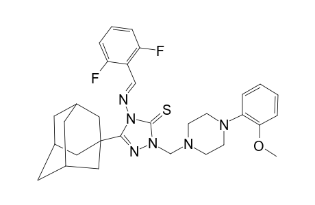 5-(1-ADAMANTYL)-4-(2,6-DIFLUOROBENZYLIDENEAMINO)-2-[4-(2-METHOXYPHENYL)-1-PIPERAZINYLMETHYL)-1,2,4-TRIAZOLINE-3-THIONE