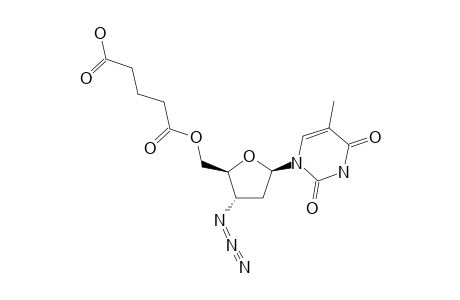MONO-(3'-AZIDO-3'-DEOXYTHYMIDIN-5'-YL)-ESTER-1,5-PENTADIOIC-ACID