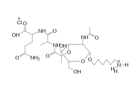 O-[(6-AMINOHEXYL)-2-ACETAMIDO-2-DEOXY-BETA-D-GLUCOPYRANOSID-3-YL]-D-LACTOYL-L-ALANYL-D-ISOGLUTAMINE, HYDROCHLORIDE