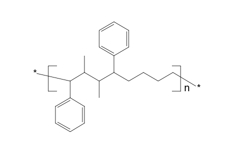 Alternating head-to-head di-beta-methylstyrene-tetramethylene copolymer