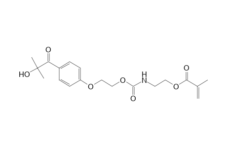 2-Propenoic acid, 2-methyl-, 2-[[[2-[4-(2-hydroxy-2-methyl-1-oxopropyl)phenoxy]ethoxy]carbonyl]amino]ethyl ester
