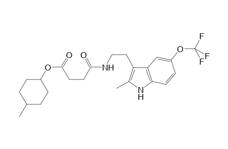 4-Methylcyclohexyl 4-({2-[2-methyl-5-(trifluoromethoxy)-1H-indol-3-yl]ethyl}amino)-4-oxobutanoate