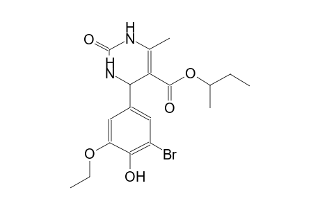 5-pyrimidinecarboxylic acid, 4-(3-bromo-5-ethoxy-4-hydroxyphenyl)-1,2,3,4-tetrahydro-6-methyl-2-oxo-, 1-methylpropyl ester