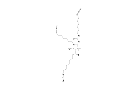 1-Isocyanatohexamethyleneiminocarbonyl-3-isocyanatohexamethylene-4-isocyanatohexamethyleneiminocarbonylimino-5,5-dimethylimidazolidin-2-One (formally)