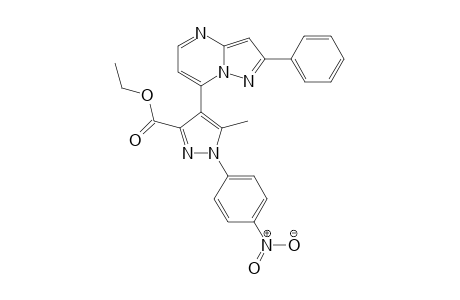 ethyl 5-methyl-1-(4-nitrophenyl)-4-(2-phenylpyrazolo[1,5-a]pyrimidin-7-yl)pyrazole-3-carboxylate