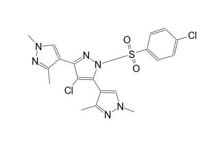 4'-chloro-1'-((4-chlorophenyl)sulfonyl)-1,1'',3,3''-tetramethyl-1H,1'H,1''H-4,3':5',4''-terpyrazole