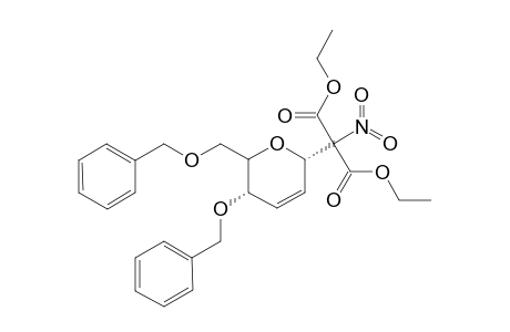 Ethyl 2-(4,6-Di-O-benzyl-2,3-dideoxy-.alpha.-D-erythro-hex-2-enopyranosyl)-2-nitro-2-(ethoxycarbonyl)acetate
