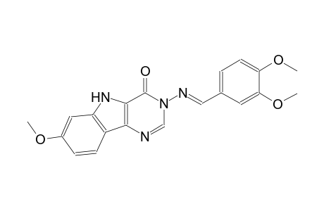 3-{[(E)-(3,4-dimethoxyphenyl)methylidene]amino}-7-methoxy-3,5-dihydro-4H-pyrimido[5,4-b]indol-4-one